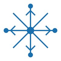 Blue Snowflake 24in